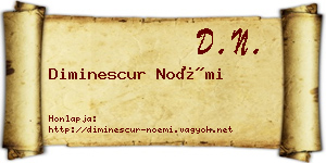 Diminescur Noémi névjegykártya